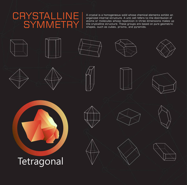 Crystalline symmetry  illustration - Wektor, obraz