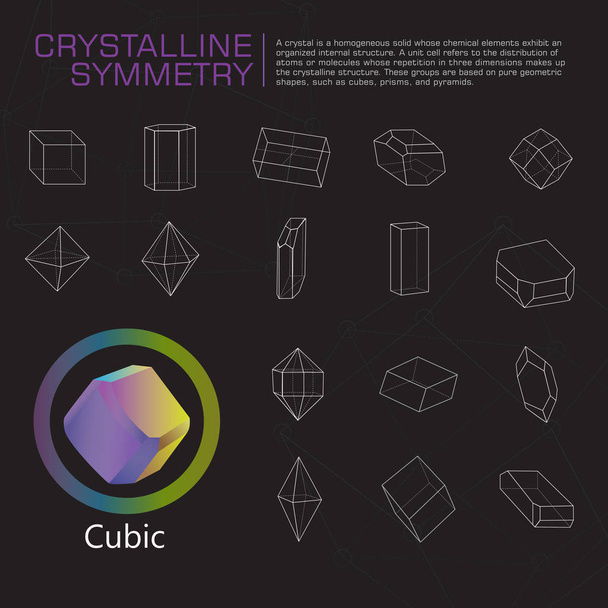 Crystalline symmetry  illustration - Vector, imagen