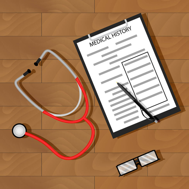 Escribir historial médico del paciente
 - Vector, Imagen