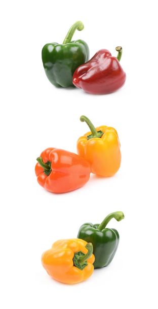 Two peppers isolated - 写真・画像