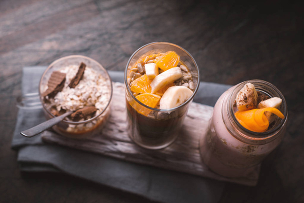 Vegetable and yogurt smoothie on a rustic stand - Fotó, kép