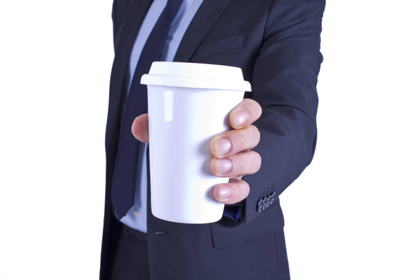 businessman with cup of coffee  - Photo, image