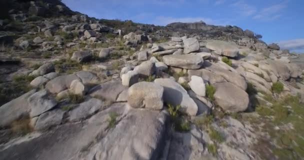 Aerial, Flight Over Stony Desert At Cela, Portugal  - Πλάνα, βίντεο