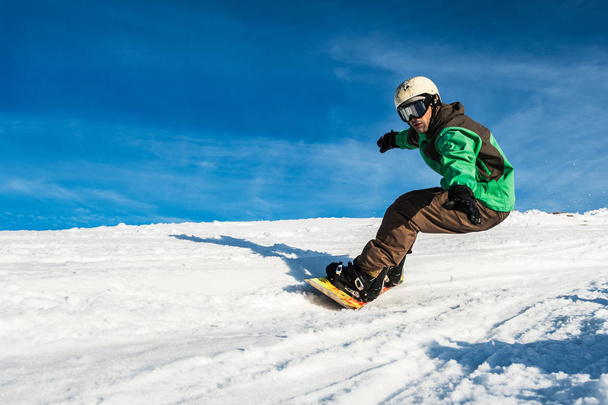 Snowboard freerider in the mountains - Photo, Image