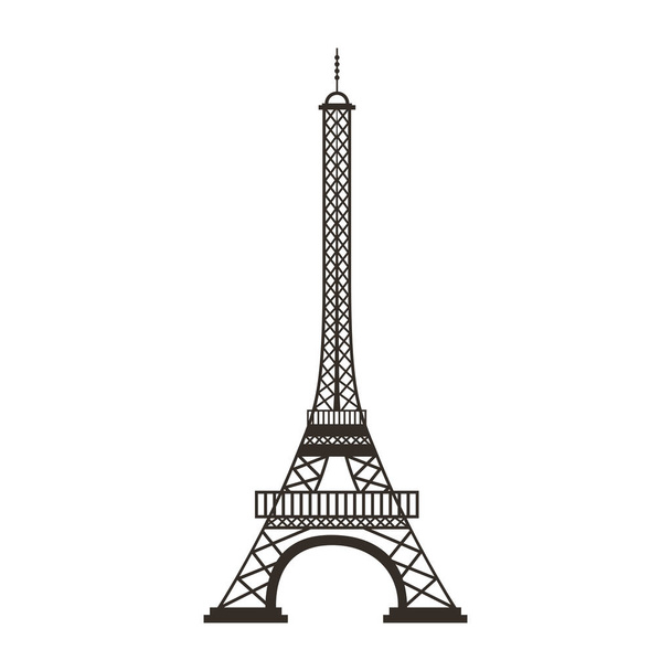 Eiffelova věž izolované ikona - Vektor, obrázek