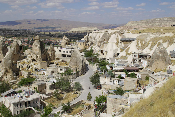 The Fairy chimneys, typical geologic formations of Cappadocia. - Photo, image
