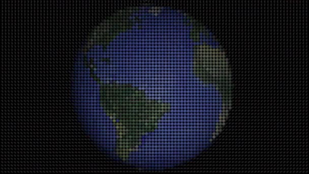 Centered seamless loop of Litebright style globe - Footage, Video