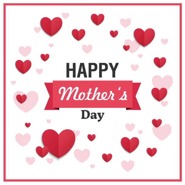 Vector Happy Mothers Day Greeting Card Design - Vektor, kép