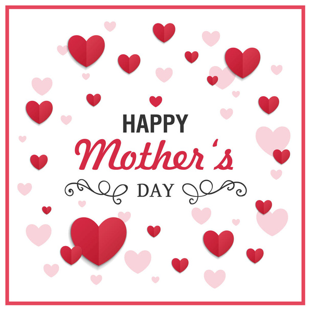 Vector Happy Mothers Day Greeting Card Design - Vector, afbeelding