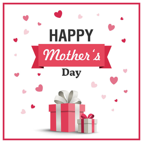 Vector Happy Mothers Day Greeting Card Design - Wektor, obraz