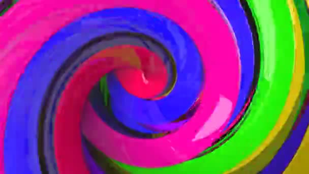 3D renkli Swirls arka plan - Video, Çekim