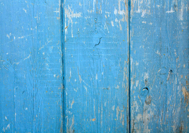 The texture of wood planks. Retro pattern. Blue boards. Concept of old painted background. Free space for text. Copy space. - Fotografie, Obrázek