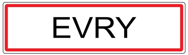 Illustrazione del cartello stradale di Evry in Francia
 - Foto, immagini