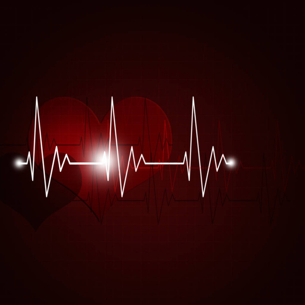 abstrakter Herzpuls - Foto, Bild
