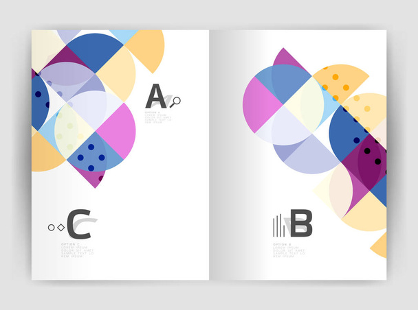 Fondo abstracto con triángulos de color, fondo de impresión de informe anual
 - Vector, imagen