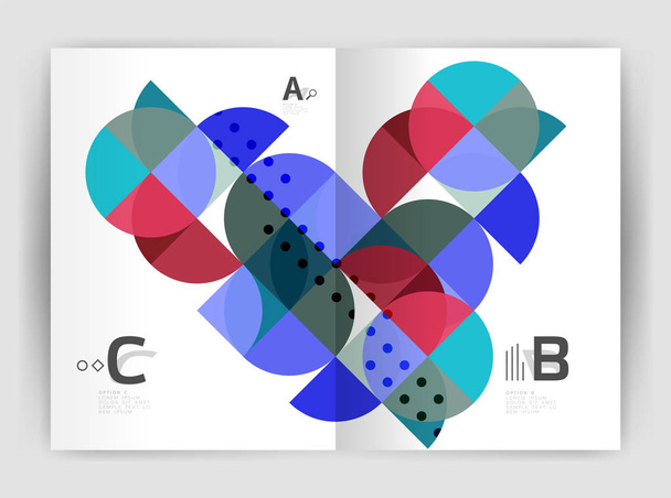 Fondo abstracto con triángulos de color, fondo de impresión de informe anual
 - Vector, imagen