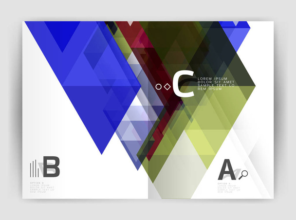 Шаблон печати современный элегантный фон треугольник годовой отчет
 - Вектор,изображение