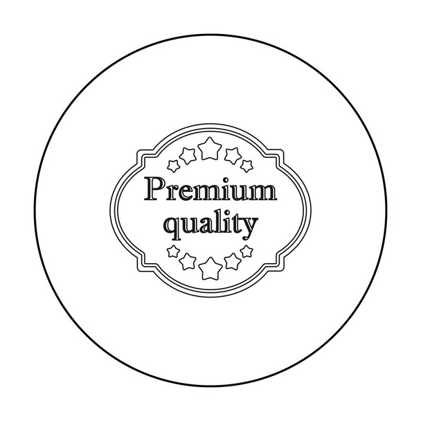 Premium quality icon in outline style isolated on white background. Label symbol stock vector illustration. - Vetor, Imagem