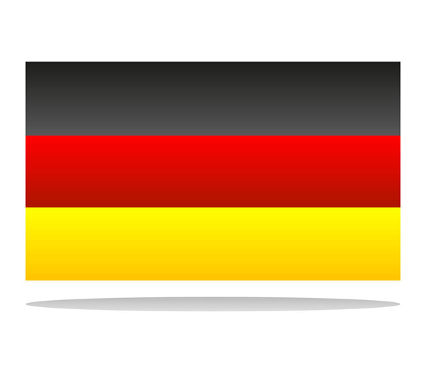 flag of germany illustrated on a white background - Vektör, Görsel