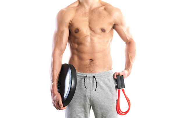 Ajuste, cuerpo masculino muscular
 - Foto, Imagen