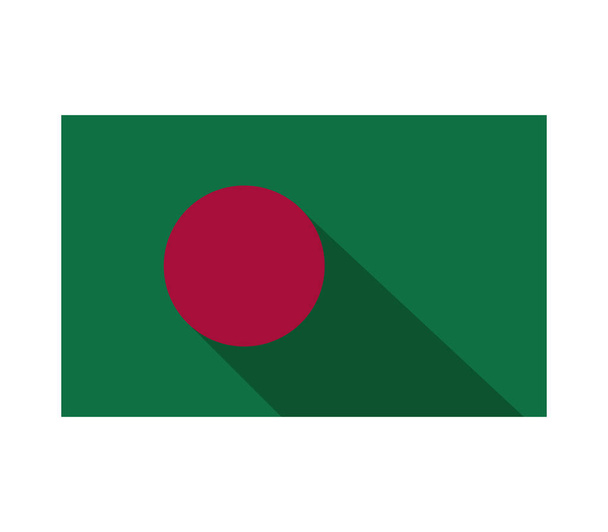 flag of bangladesh illustrated on a white background - Vector, Image