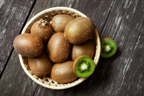 organic fresh kiwi in bow - Fotografie, Obrázek