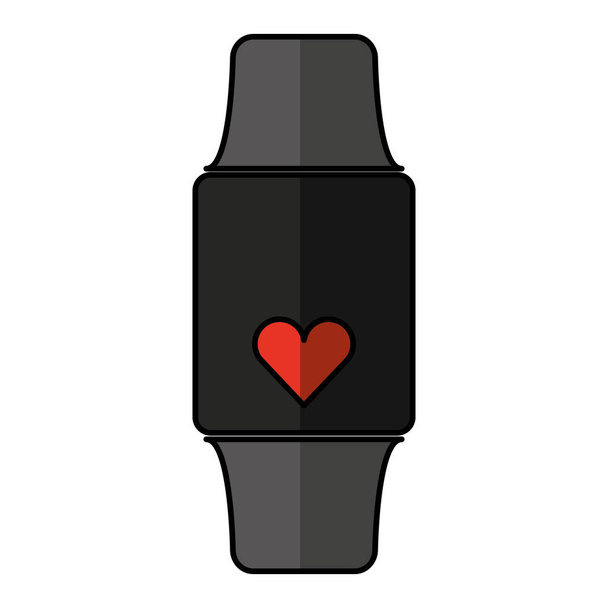 smartwatch z aplikacją cardio - Wektor, obraz