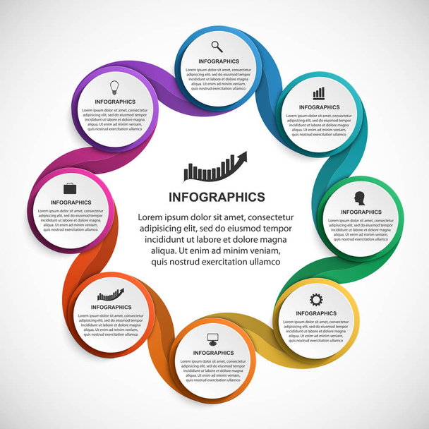 Abstract opties infographics sjabloon. Infographics voor zakelijke presentaties of informatiebanner. - Vector, afbeelding
