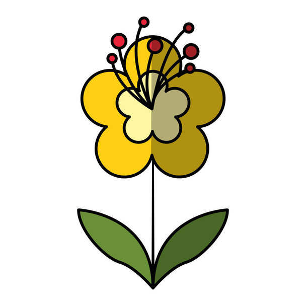 cute flower nature icon - Vector, afbeelding