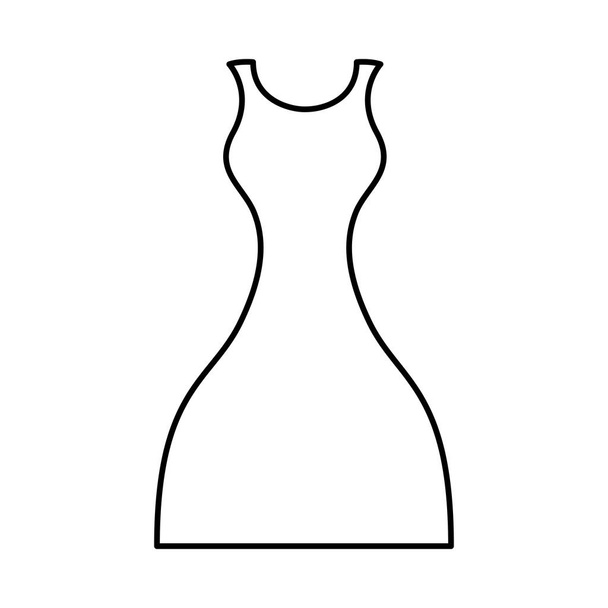 female dress isolated icon - Vector, Image