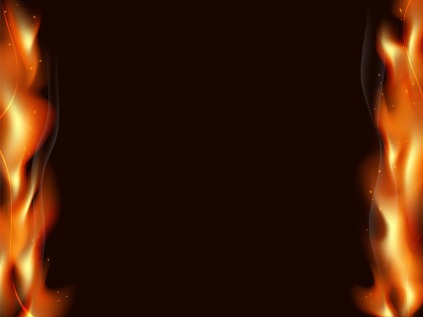 火フォト フレーム炎の背景 - ベクター画像