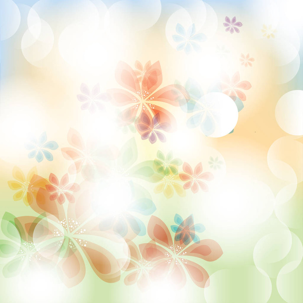 Colorful summer spring background with flowers  - Vektor, Bild