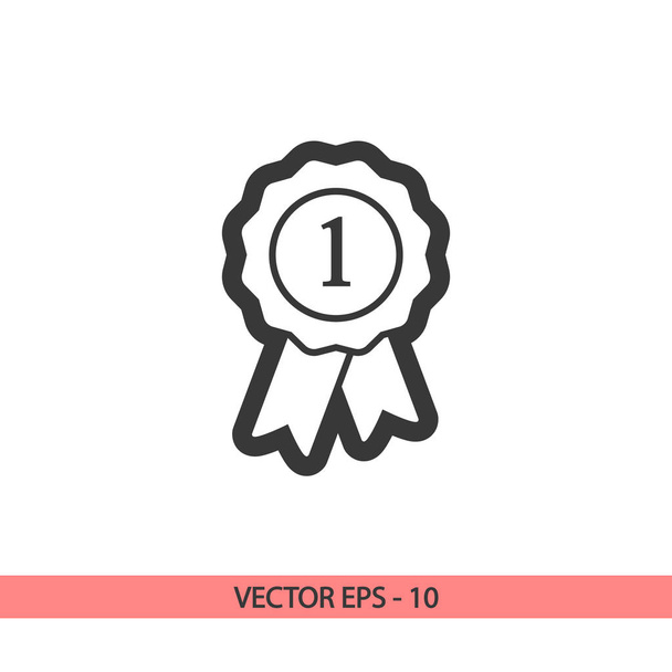 badge met linten icoon, vectorafbeelding. Vlakke ontwerpstijl - Vector, afbeelding