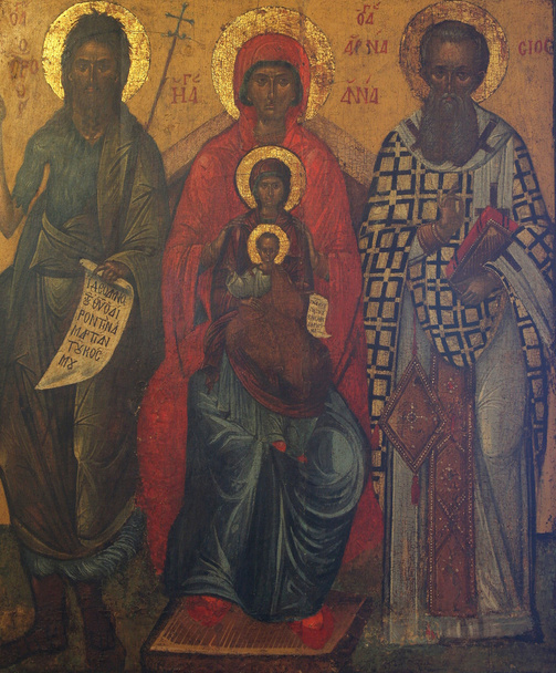 Keresztelő Szent János, Szent Anna, Szent Joachim, és Madonna a gyermek Jézussal - Fotó, kép
