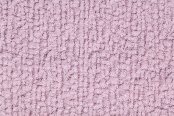 柔らかな綿のような布の光紫色のふわふわの背景。繊維のクローズ アップの質感. - 写真・画像