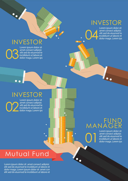 Yatırım Fonu Infographic kavramı - Vektör, Görsel