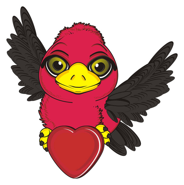 cute red bird - Photo, Image