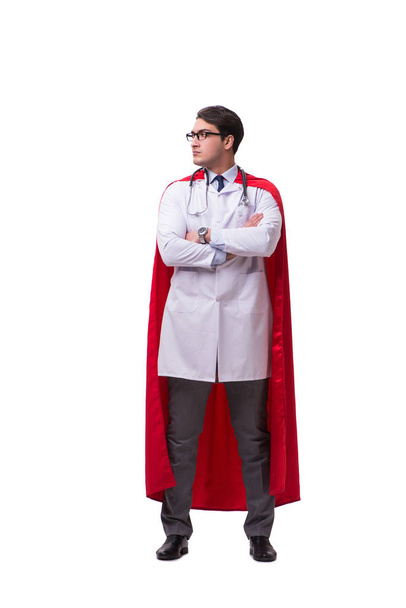 Super bohater lekarz na białym tle - Zdjęcie, obraz