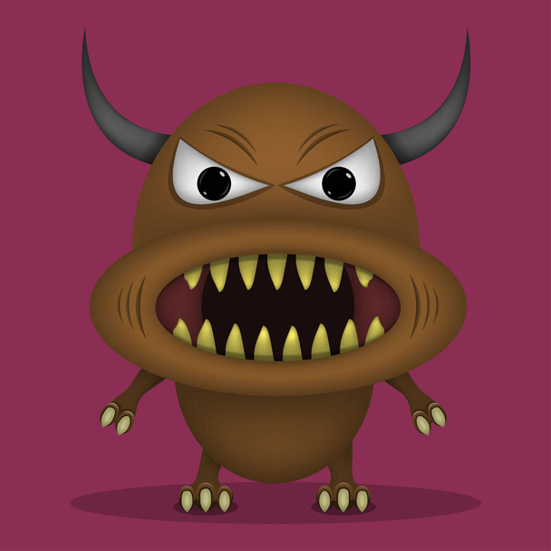 Monstruo de horror enojado
 - Vector, imagen