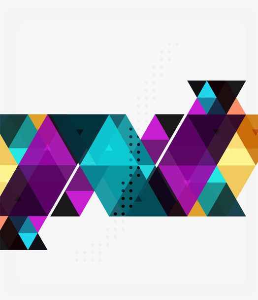 Repetição de triângulo colorido abstrato vetorial
 - Vetor, Imagem