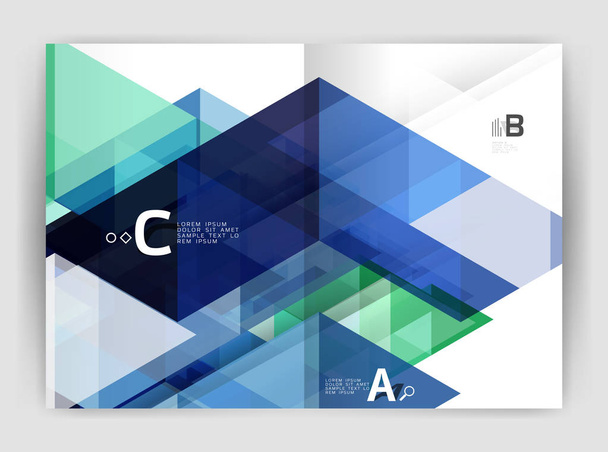 Abstract a4 brochure print template - Vector, Image
