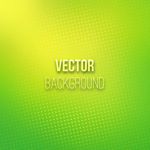 Green Blurred Background With Halftone Effect - Vector, Image