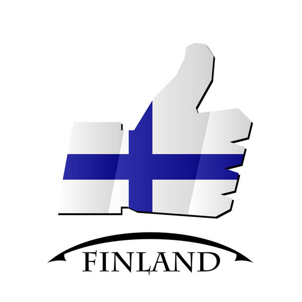 jako ikonu z finská vlajka - Vektor, obrázek
