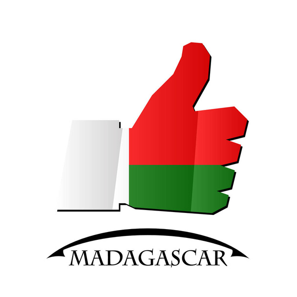 σαν εικονίδιο από τη σημαία της Μαδαγασκάρης - Διάνυσμα, εικόνα