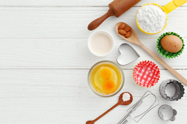 Baking background with baking ingredients - Photo, Image