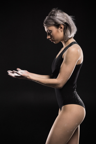 woman in black bodysuit - Zdjęcie, obraz