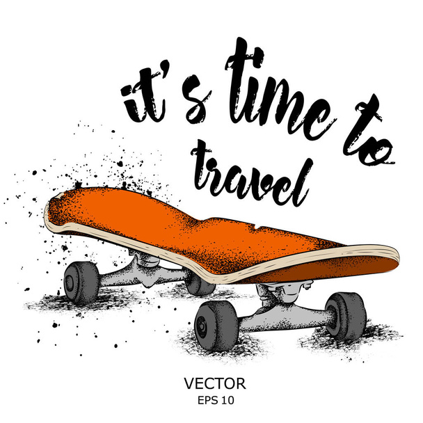Skate on Background. Vector Illustration. - Vector, afbeelding