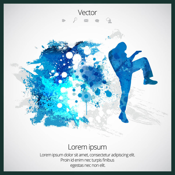 Karate vechter illustratie - Vector, afbeelding