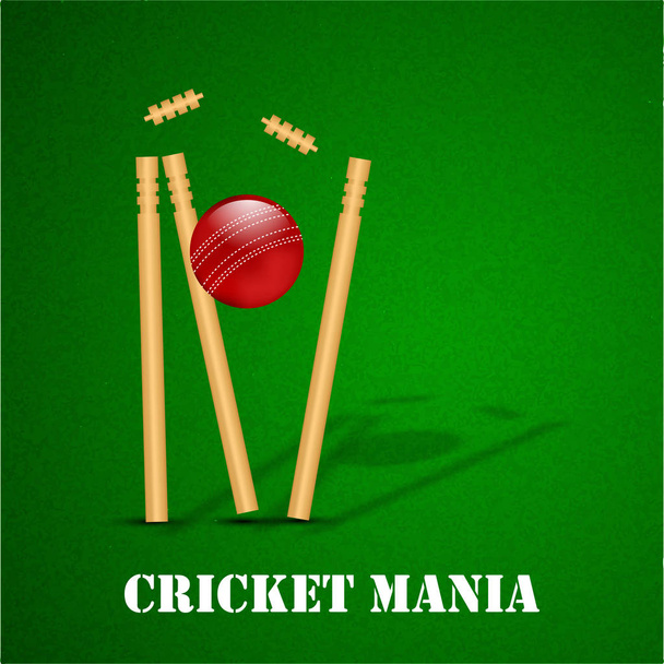 Illustration of Cricket sport background - Vector, Image