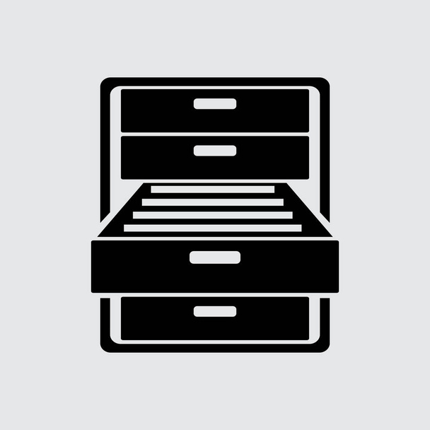 Drawer flat icon  - Vector, Image